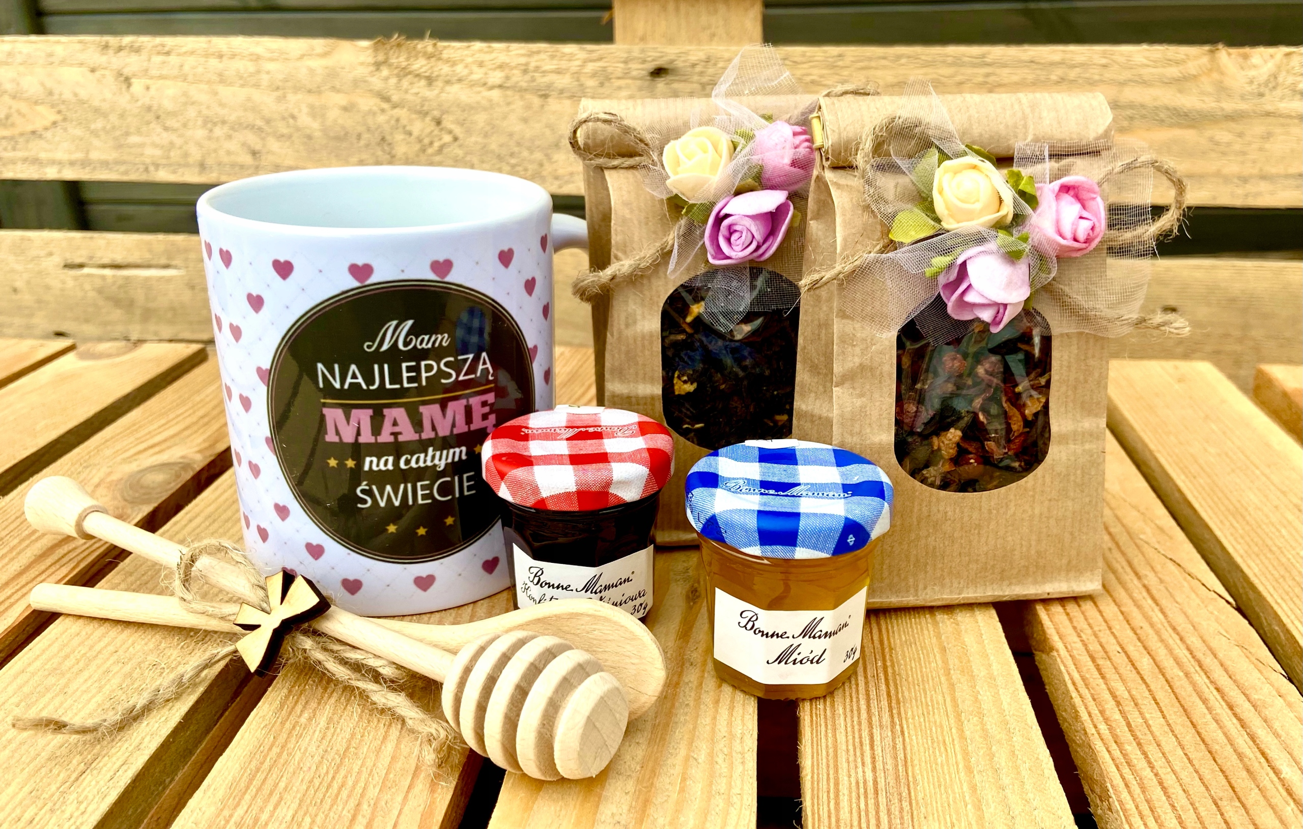 Oryginalny Prezent na Dzień Matki Mamy DUŻY ZESTAW Wymiary ręcznika 30x50cm