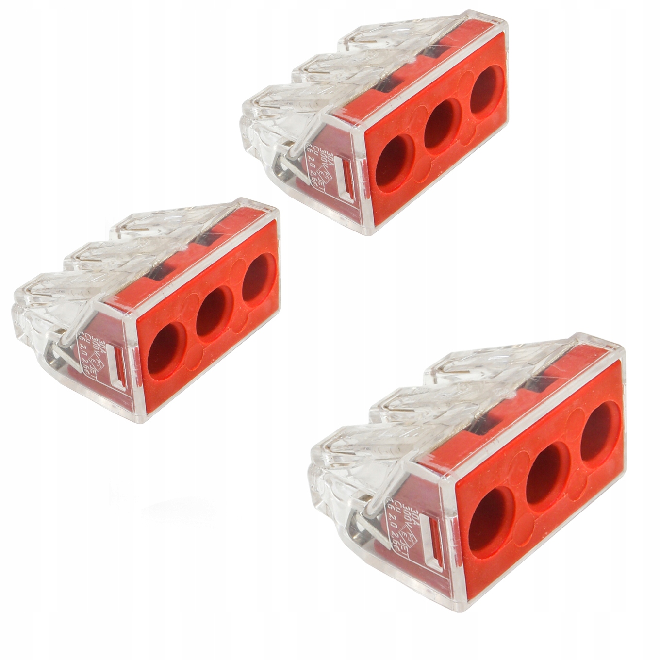 

3x szybkozłączka elektryczna drut 3x2,5-6mm Wago