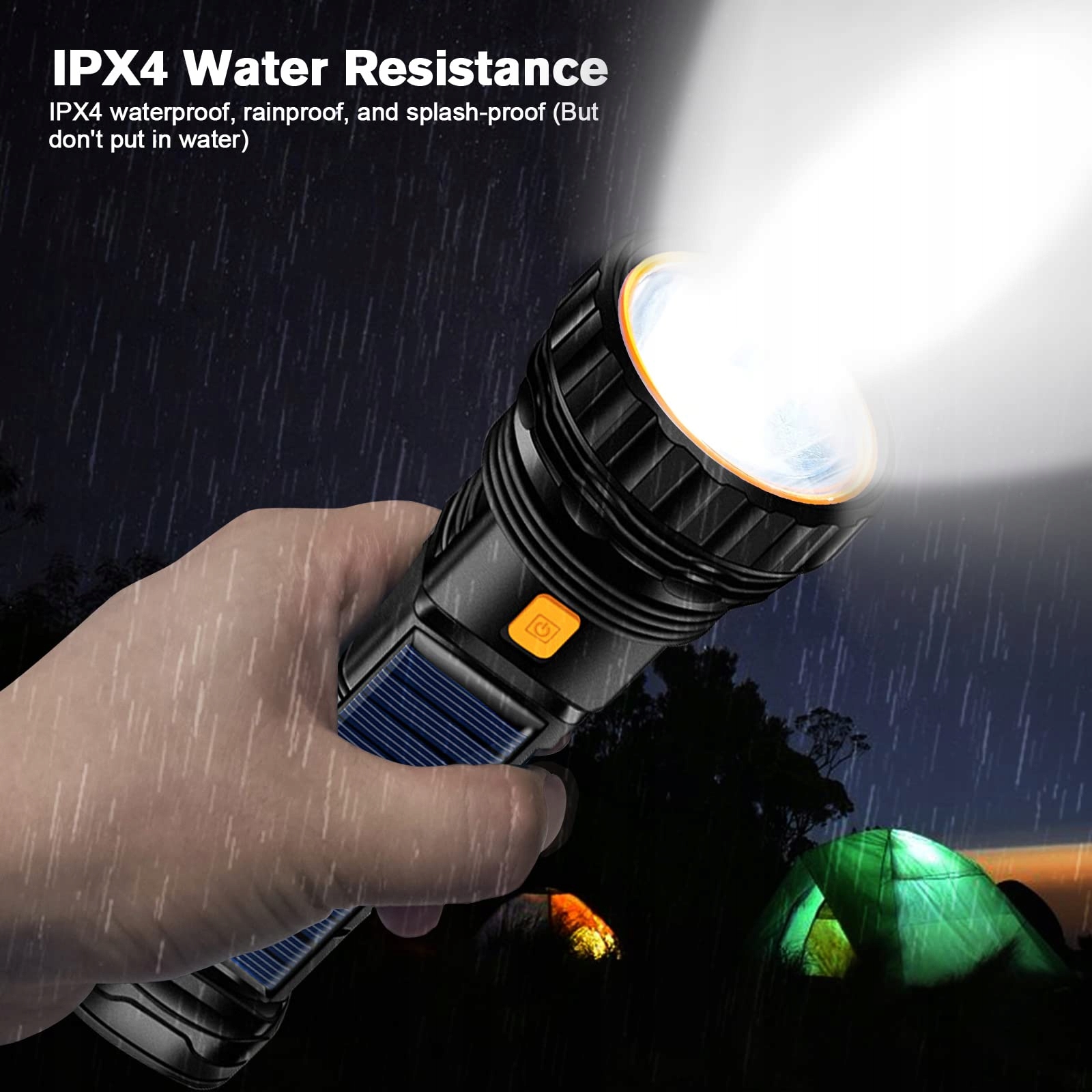 SOLAR LAMPY LED USB ŁADOWALNE SOLARNE POWERBANKI LATARKI 3 TRYBY — miniatura 6