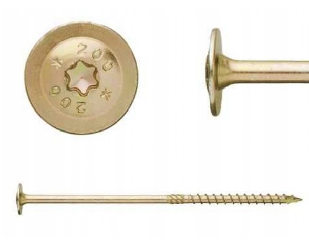 WKRĘTY CIESIELSKIE DO DREWNA 5x80 TORX ŁEB TALERZOWY PODKŁADKOWY DMX 200szt Kod producenta CT5X80