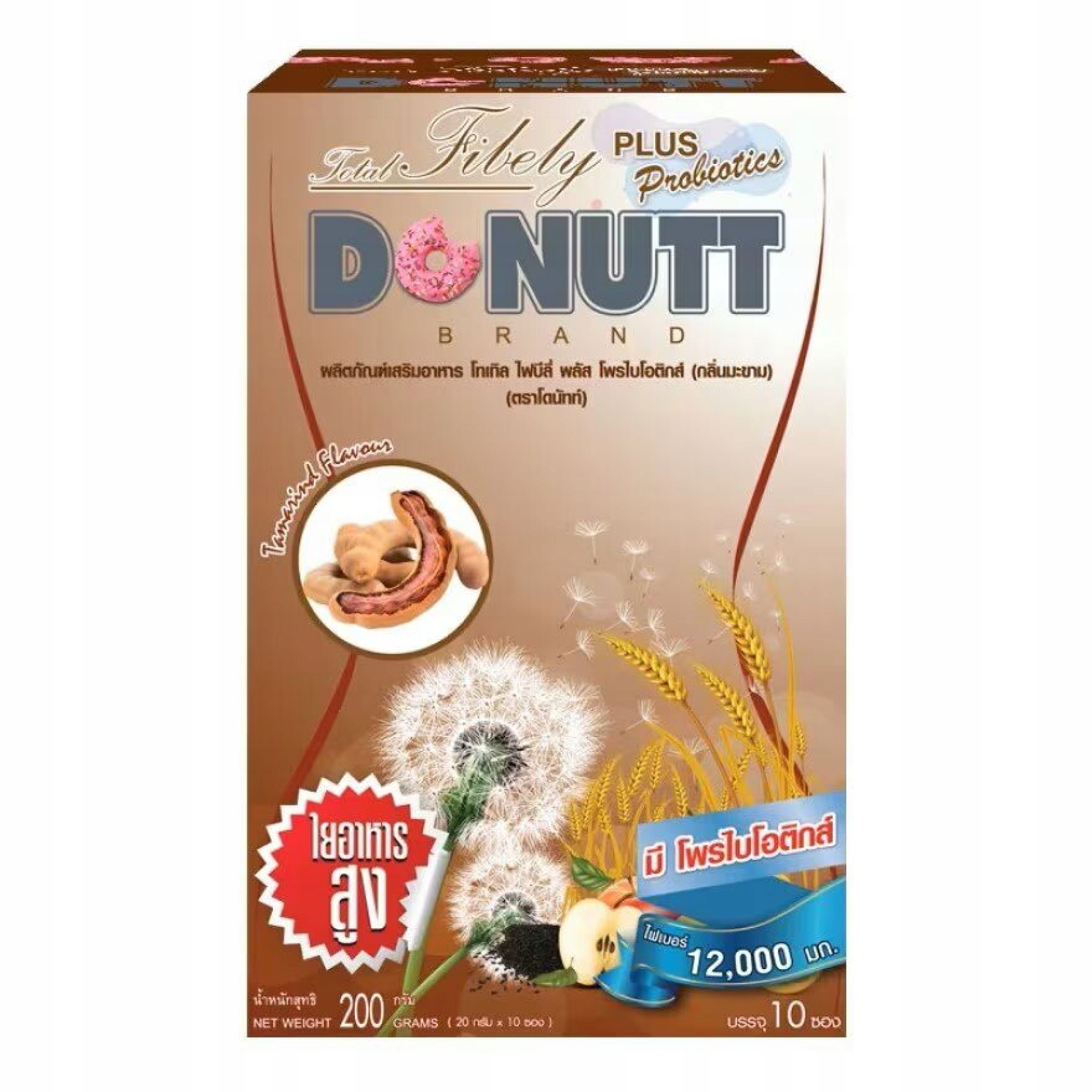 Levně Donutt Total Fibely Mix, vláknina probiotikum, příchuť tamarind, 10 sáčků