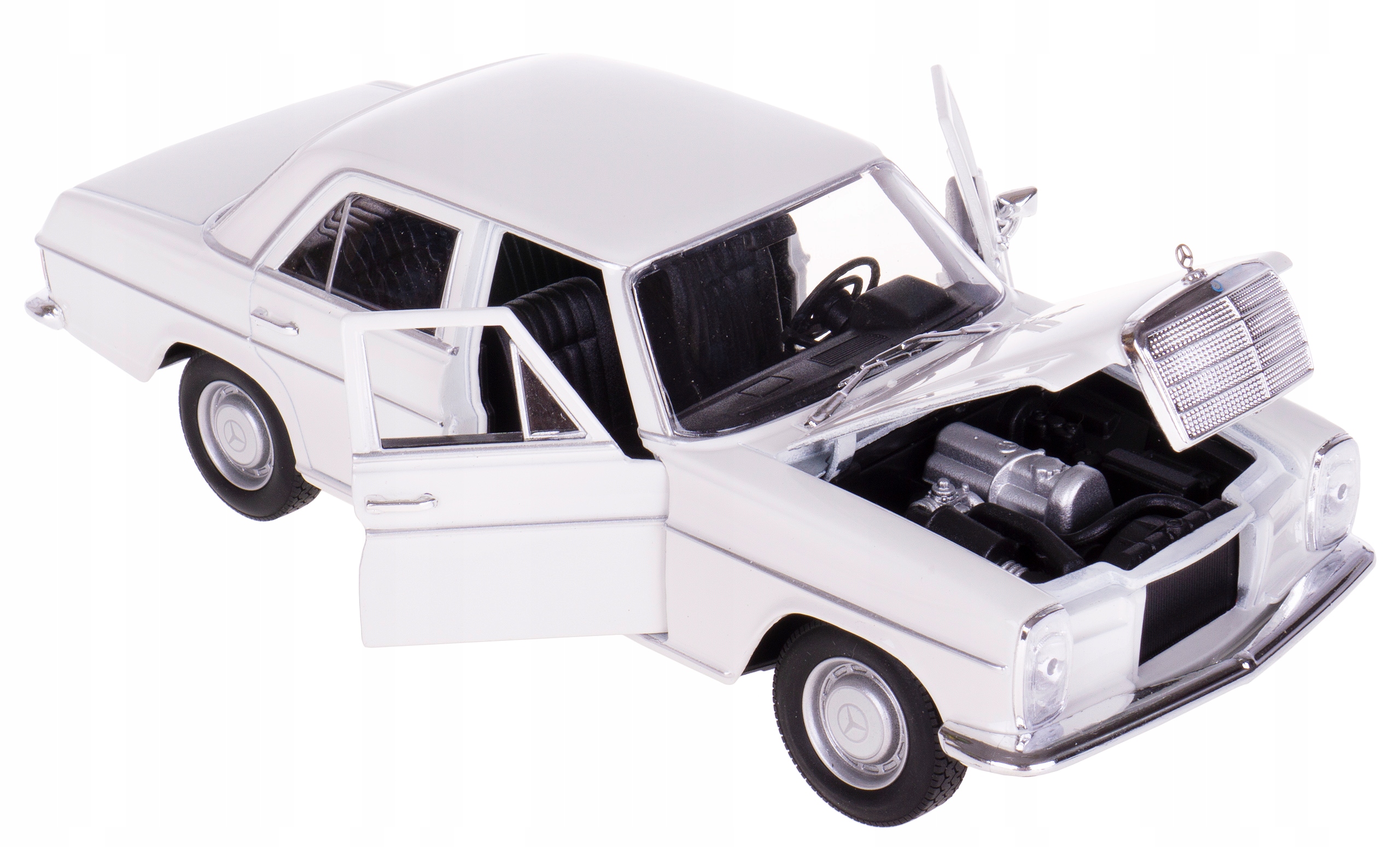 Mercedes-benz 220 Model Kovový Welly 1:24 Bílý