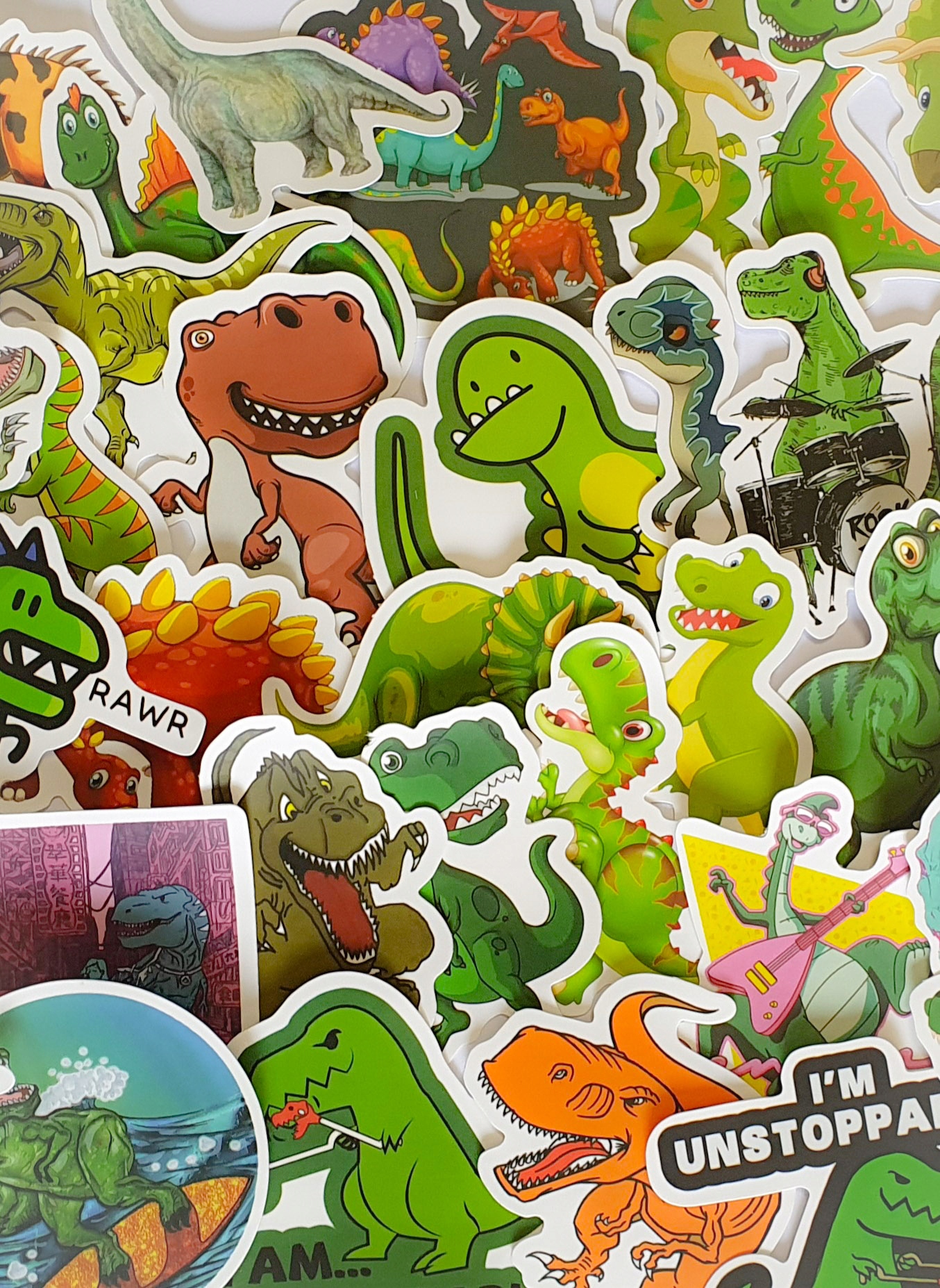 

Naklejki Sticker MIX Dinozaur Na Laptop Rower 50sz