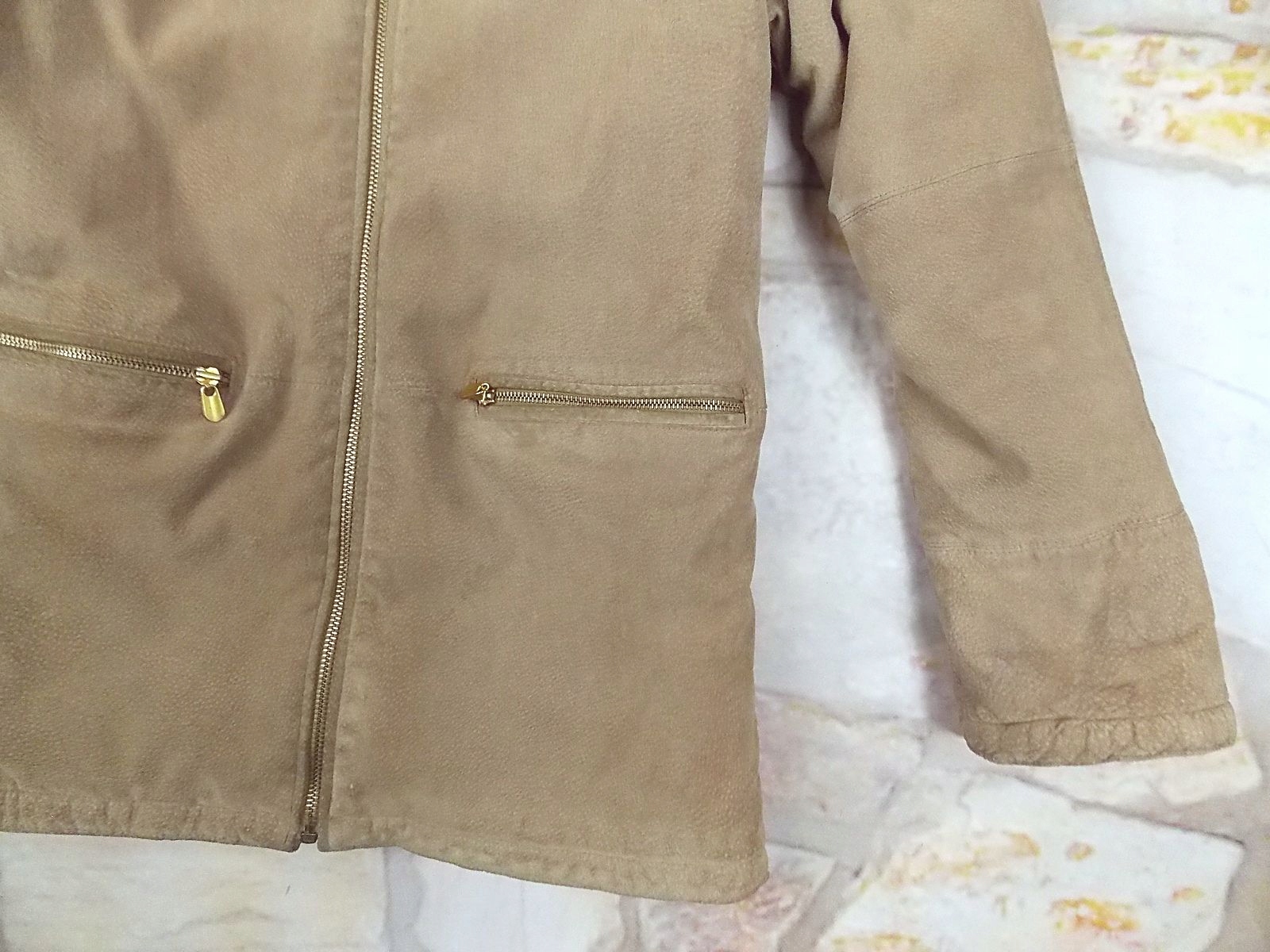 WINLIT kurtka kozuch skórzany dwustronny L/XL Kaptur bez kaptura