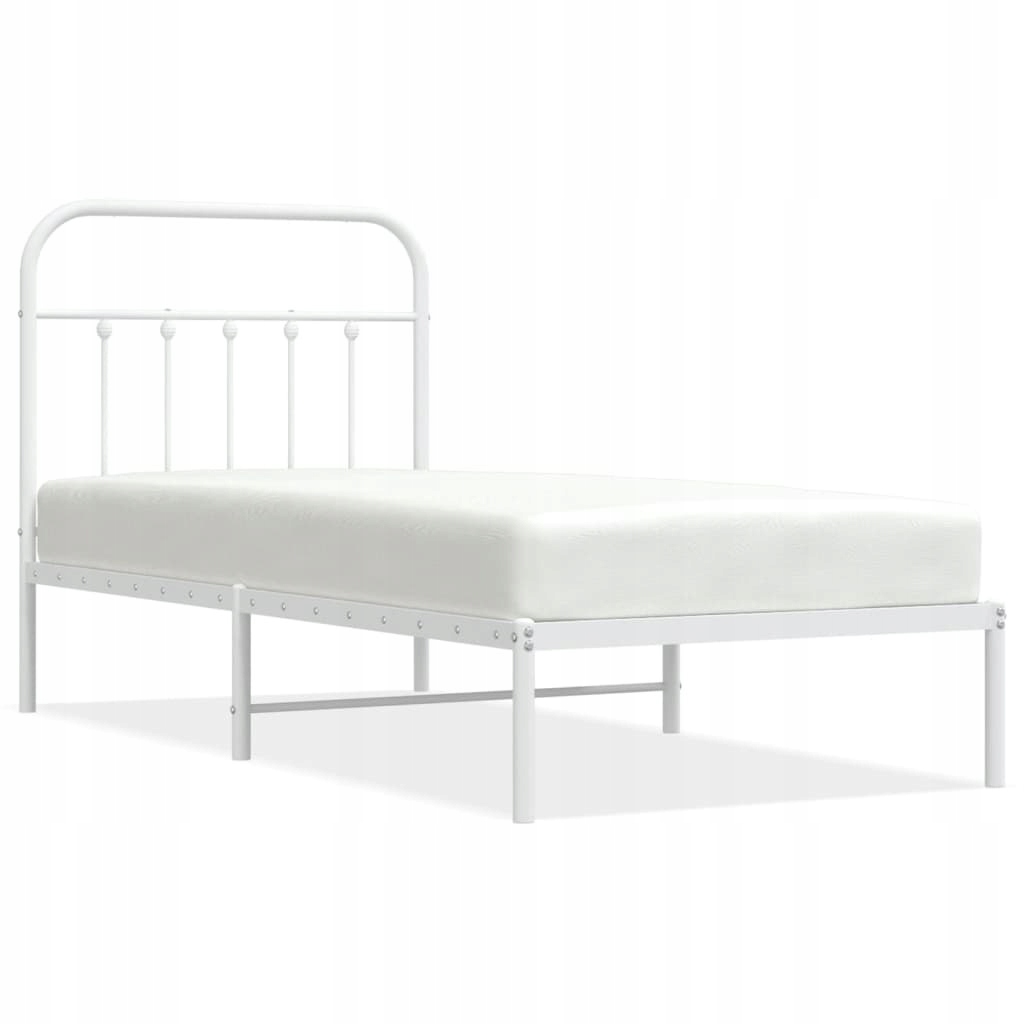 METALOWA RAMA ŁÓŻKA BIAŁA 90X200CM