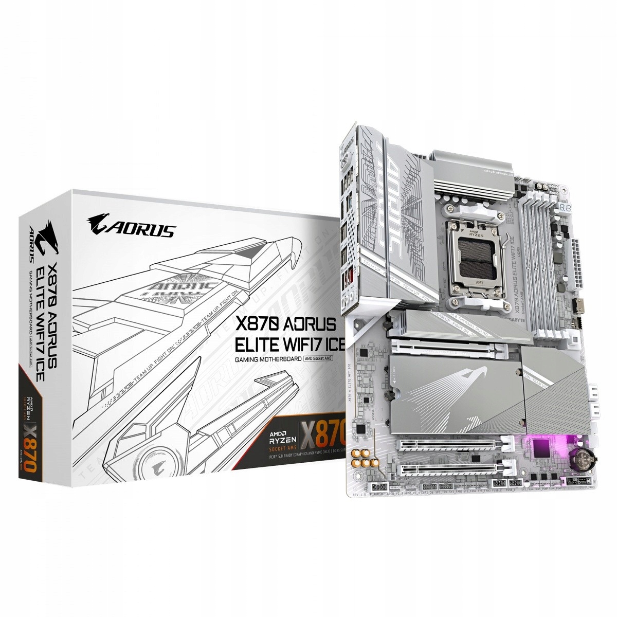 Gigabyte Základní deska X870 A Elite WF7 Ice Am 5 4DDR5 Hdmi/usb-c Atx