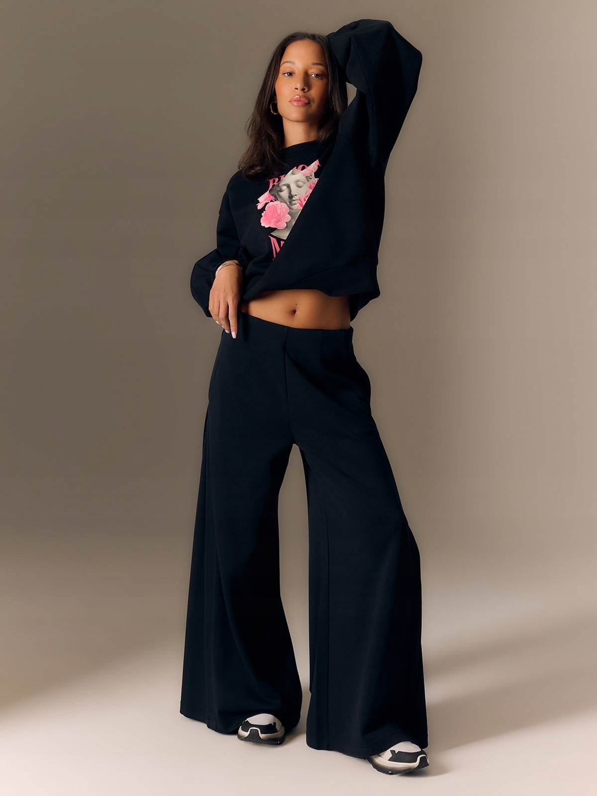 4F Dámské Kalhoty Černé Modalové Loose Pohodlné S