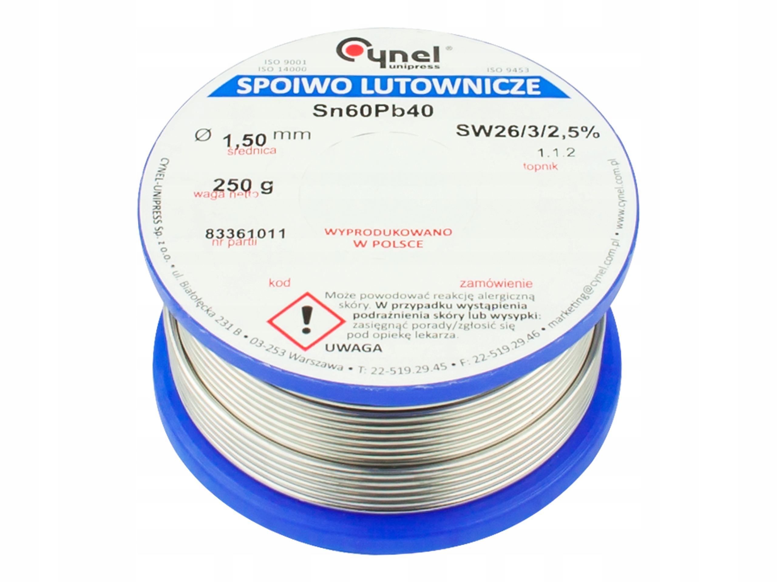 

Cyna Do Lutowania Z Topnikiem Spoiwo 250G 1,5MM