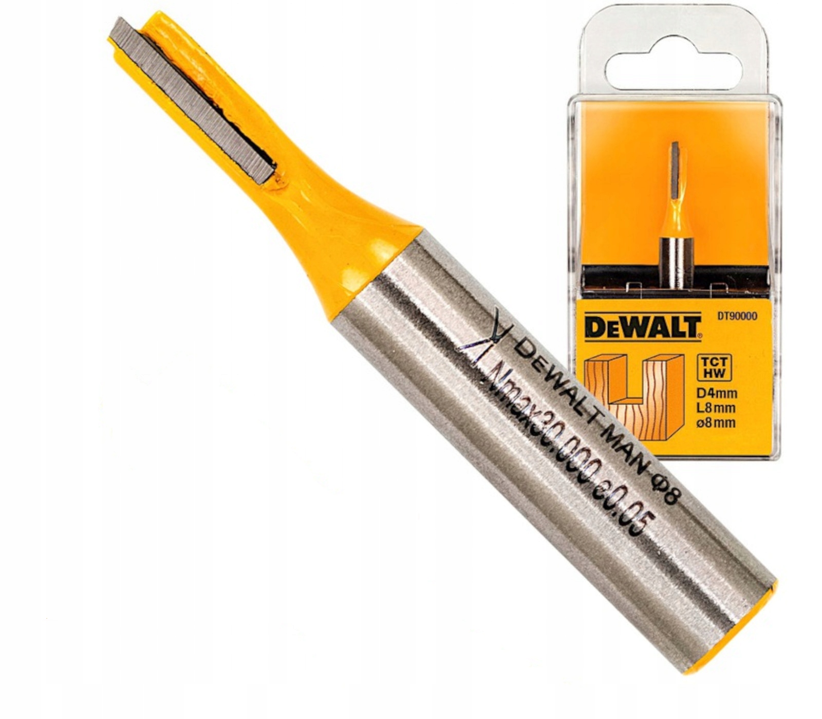 

Frez do rowków drewno prosty 4mm DeWALT