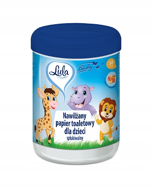 

Nawilżany papier toaletowy dla dzieci Lula 50 szt.