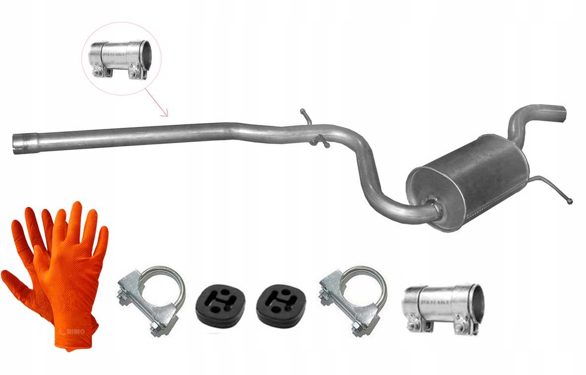 SKODA OCTAVIA II 1.2 TSi + 1.6i (OD 2004r.) HATCHBACK KOMBI TŁUMIK ŚRODKOWY