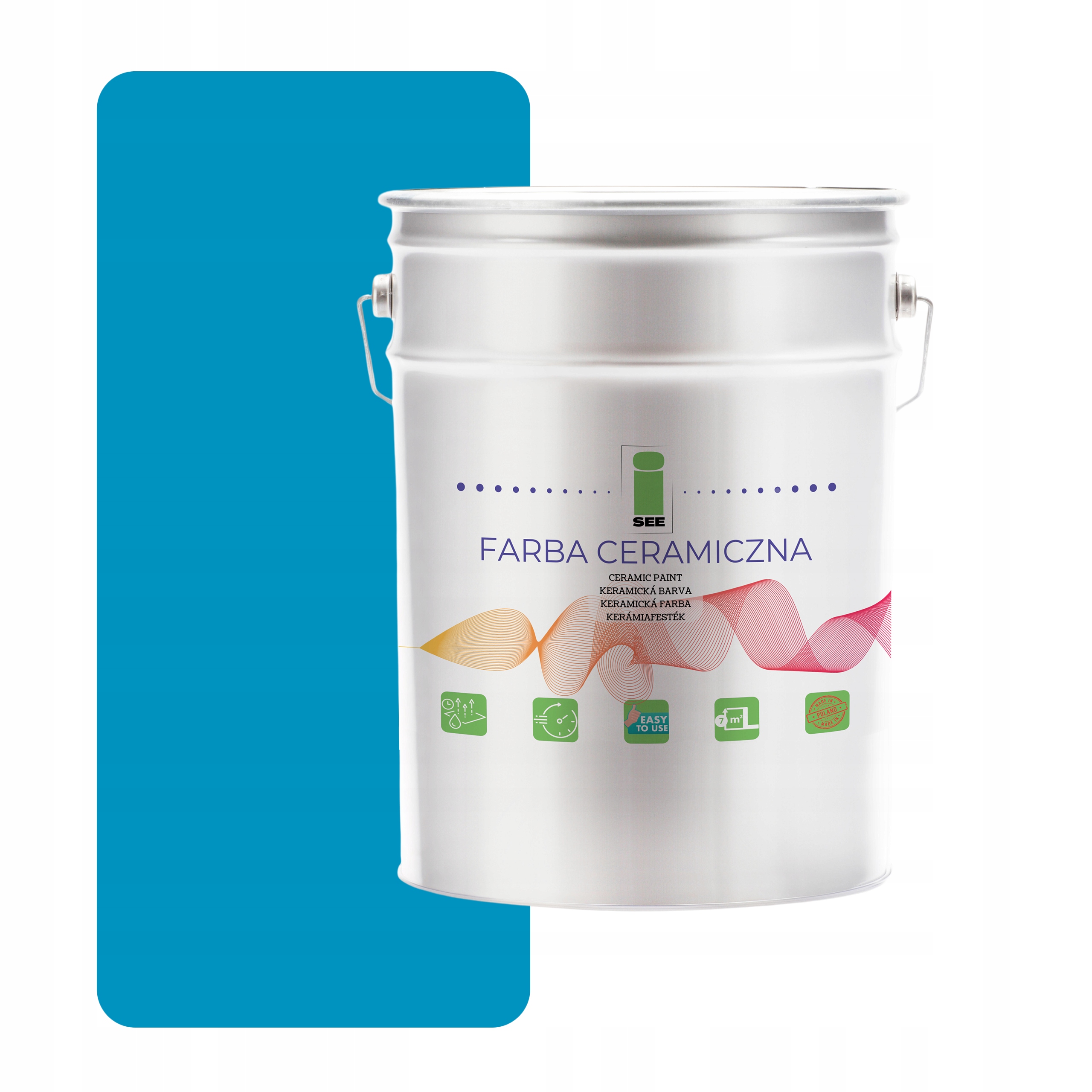 Keramická Umývateľná Farba Na Steny, Odtieň Modrej, 10 L, Odolná Voči Škvrnám
