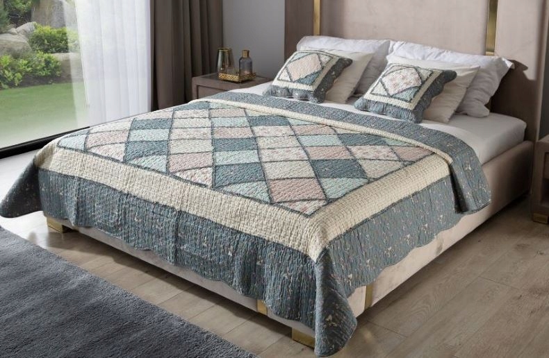 Přehoz 200x220 2x Povlak 45x45 Bavlněný Patchwork Multi Inspirace