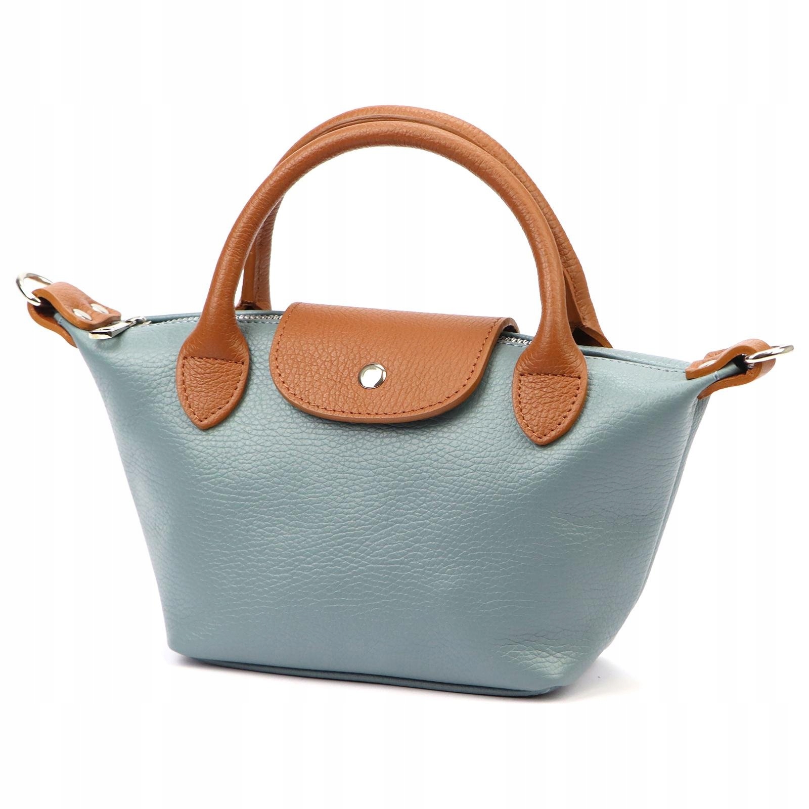 Dámská kožená kabelka do ruky hnědá s páskem Luka