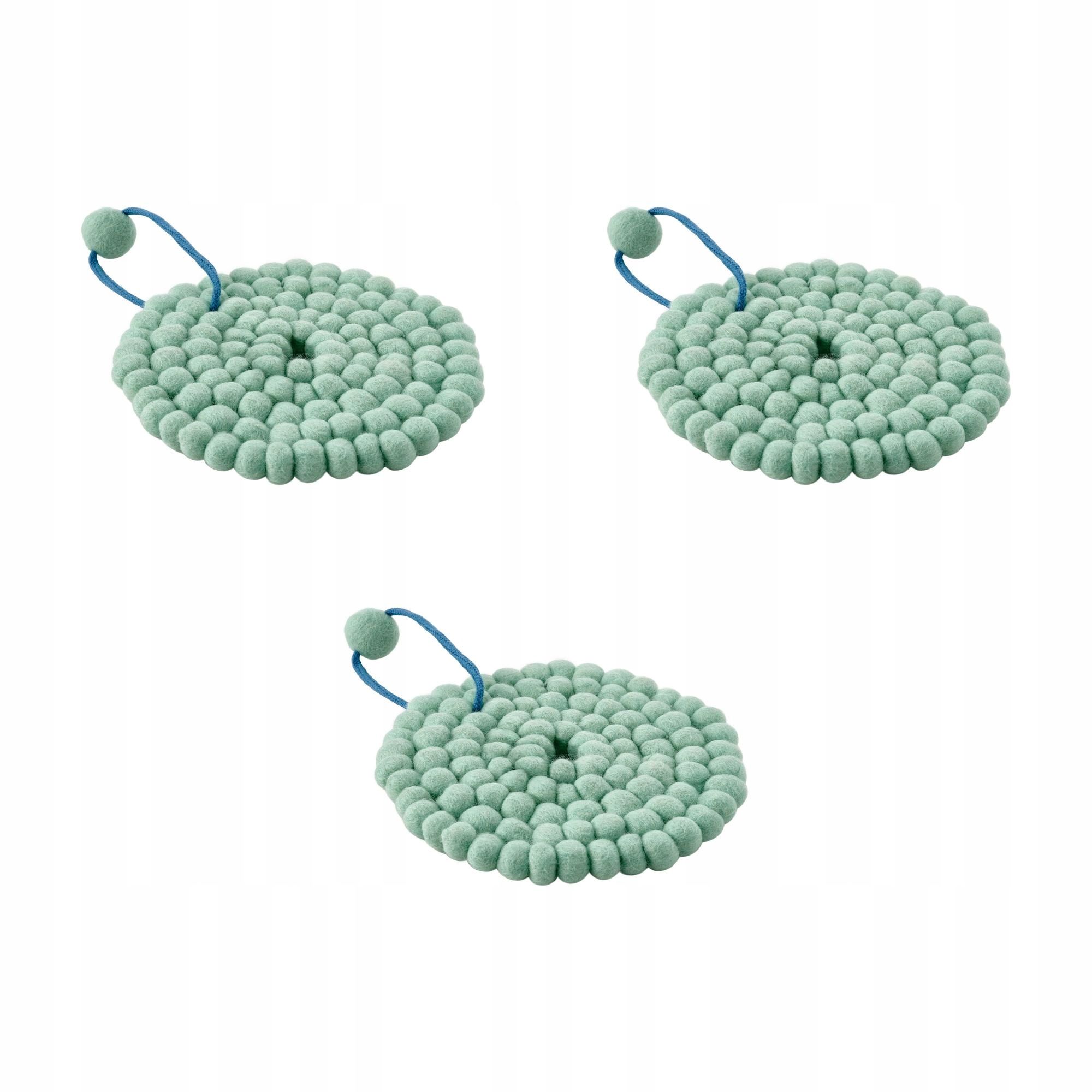 3 ks Vlněná podložka pod hrnec světle zelená 18 cm Knorrhaj