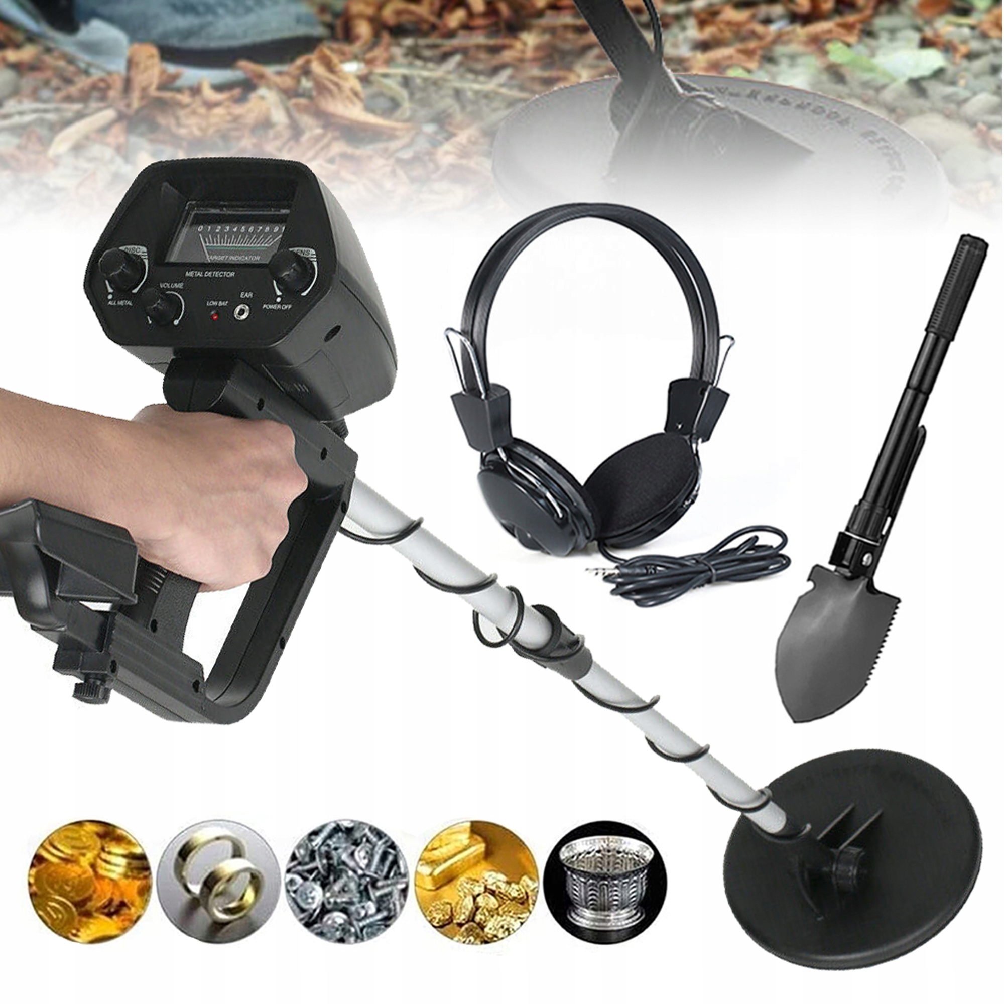 Detektor Kovů 78-107 CM Nastavitelný, Voděodolný, Ideální Jako Dárek