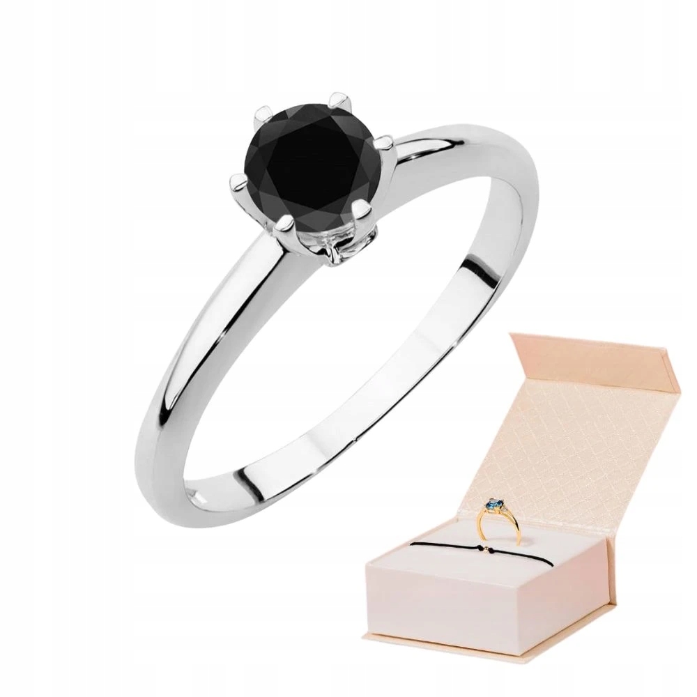 Zlatý Prstýnek S Černým Diamantem 585 Zlatý Náramek