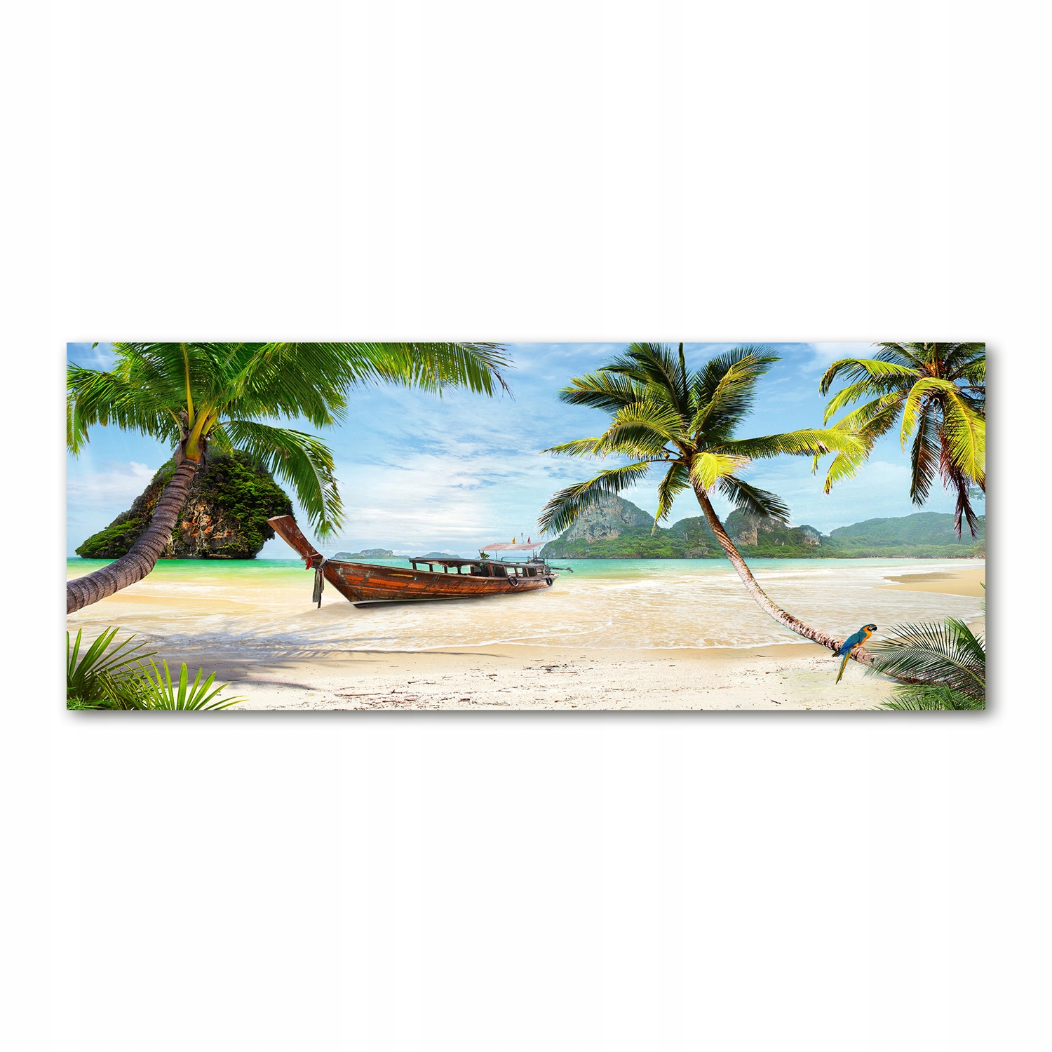 

Foto obraz akryl zdjęcie Palmy na plaży 125x50 cm