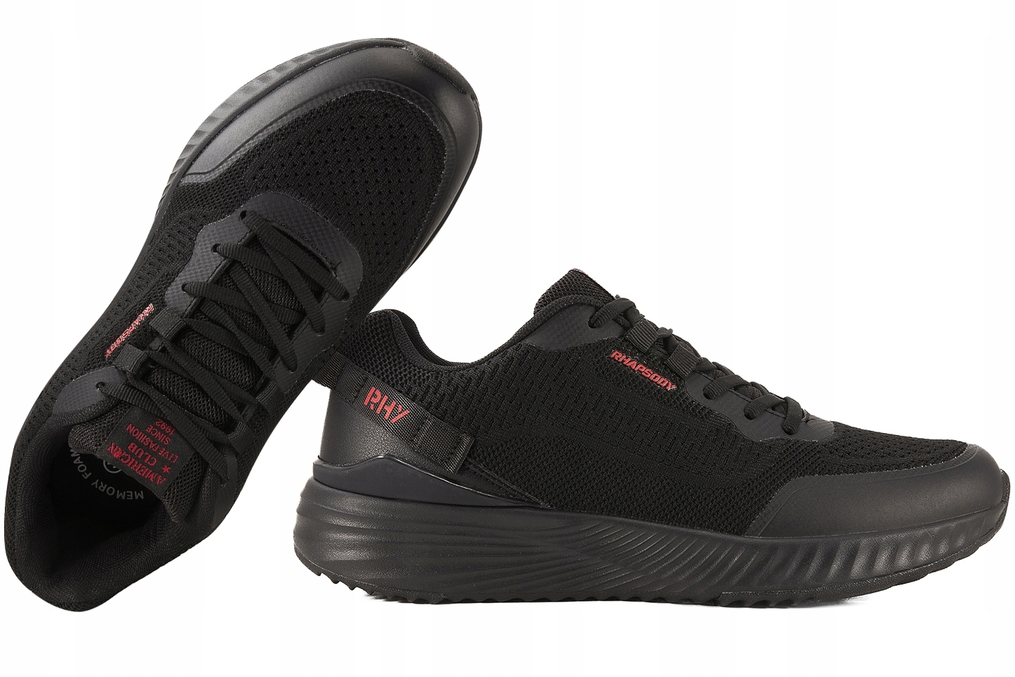 American Club RH134 Sportovní Boty Tenisky Pánské Polobotky Pu černé 44