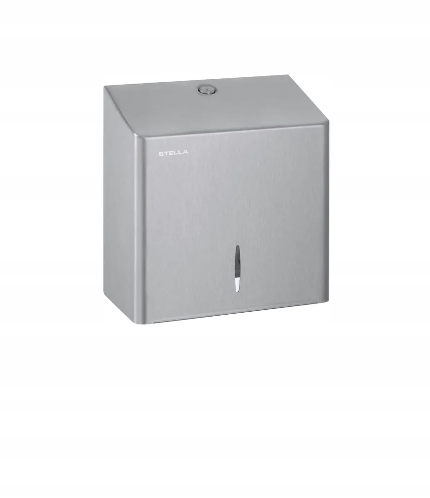 Štvorcový podávač Stella na toaletný papier ako brúsená oceľ