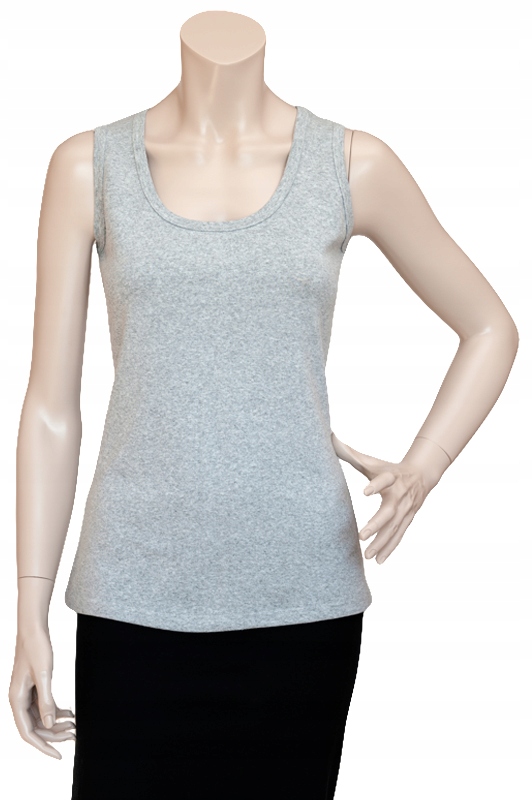 M KOSZULKA PODKOSZULKA DAMSKA NA RAMIĄCZKA TOP ŻÓŁTY BAWEŁNA Rozmiar M