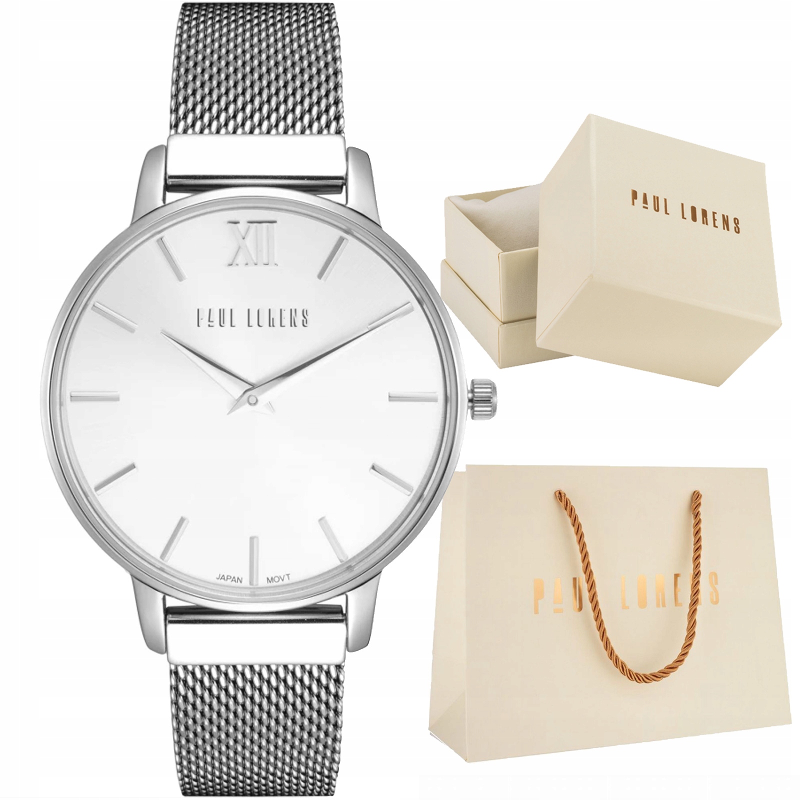 Nadčasové dámské hodinky Paul Lorens 12177B-3C1 Dárkový Komplet