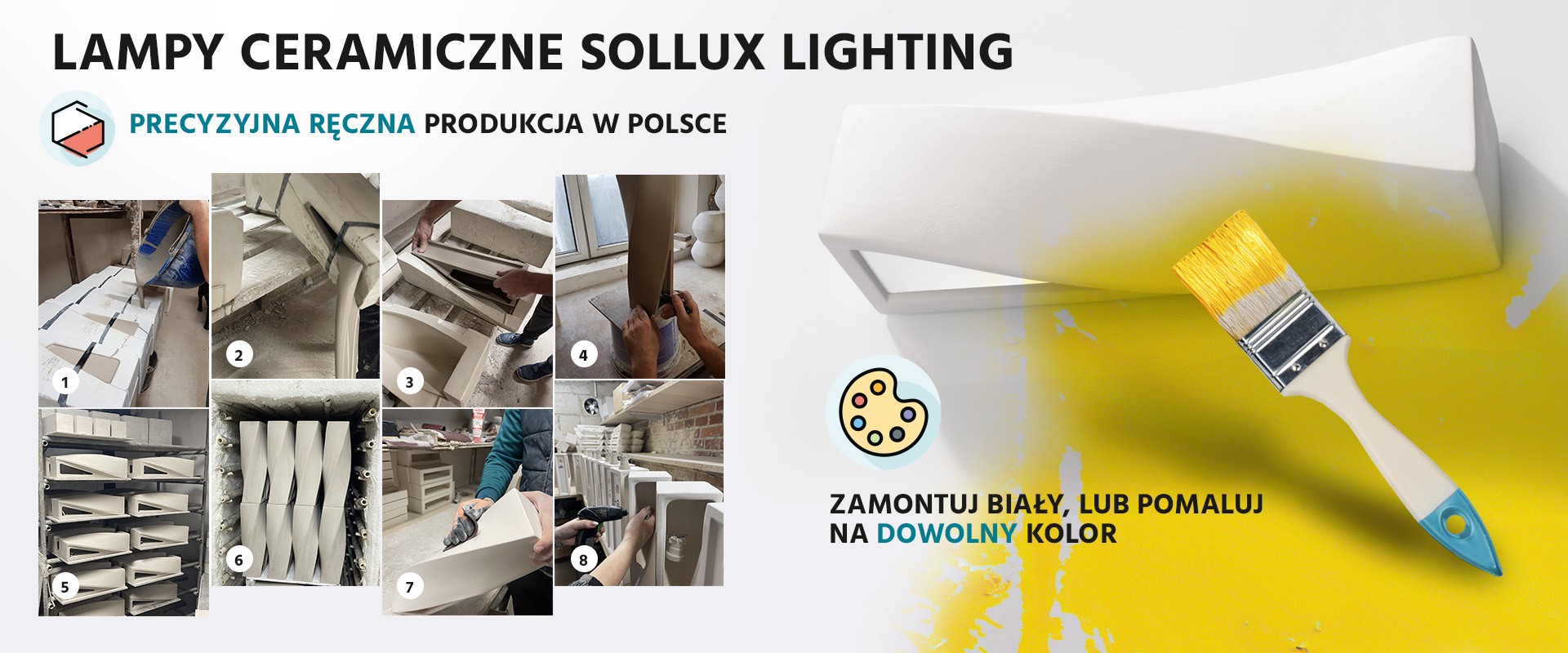 Plafon ceramiczny SEIDA do LED GU10 SL.0850 SOLLUX Marka Sollux Lighting