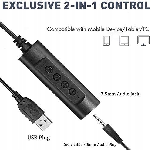 KKSH Zestaw słuchawkowy do komputera PC i USB 3,5 mm z mikrofonem słuchawki Marka inna