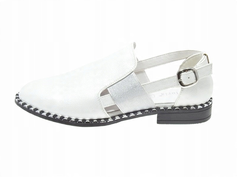 

Półbuty sandały z gumką A18-6611 White r.38
