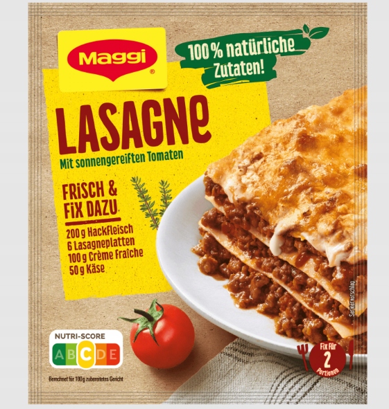 Maggi Fix do Lazanii Lasagne Natural skład 30g DE