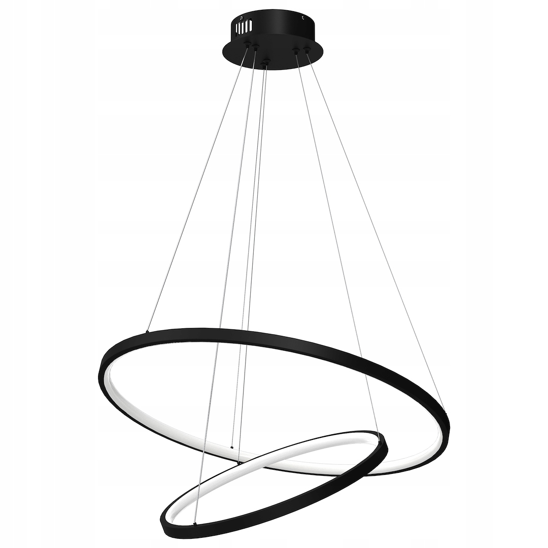 Závěsná lampa Hoop Black 51W Led