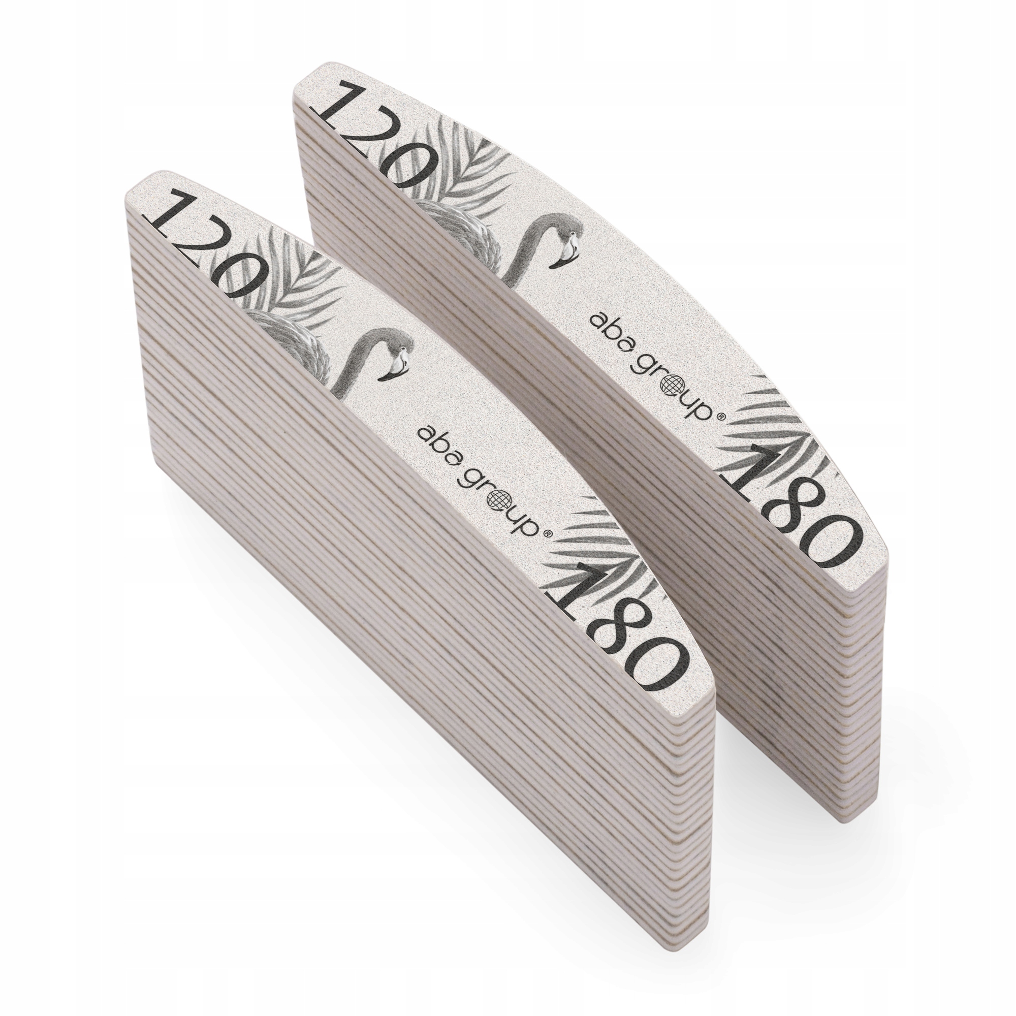 pilník na nehty 120/180 Manikúrní půlměsíc Standard Aba Group 50 kusů