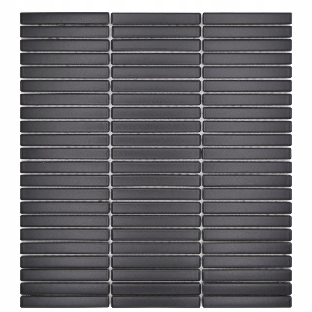 Mozaika-plaster: AL 10141, paski, prostokącik, czarny, mat