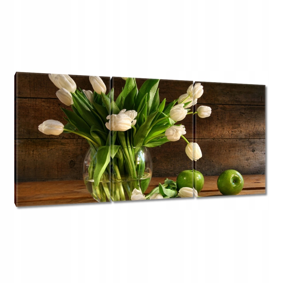 Obraz 180x90 Biele tulipány