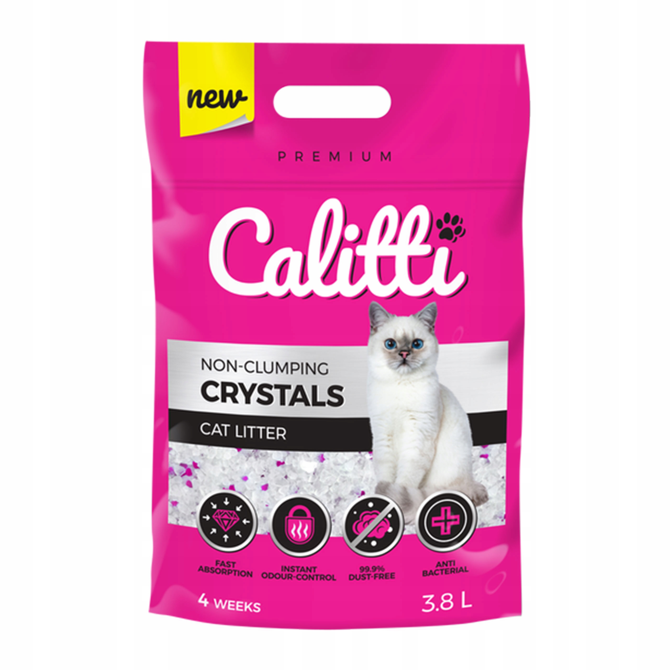 Levně 3X Calitti Crystals levandulový silikonové stelivo 3,8 L