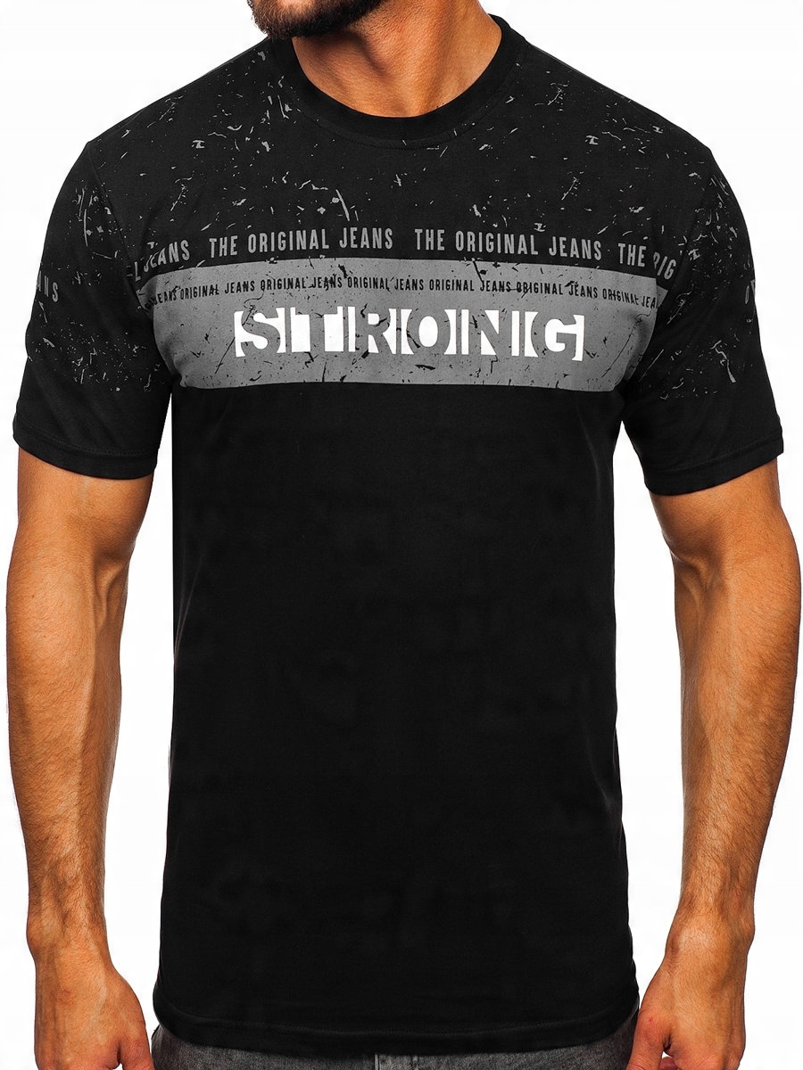 

T-shirt Męski Koszulka Czarna 14204 Denley_m