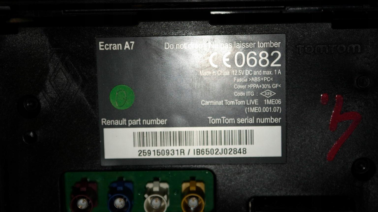 экран renault MEGANE III 259150931R