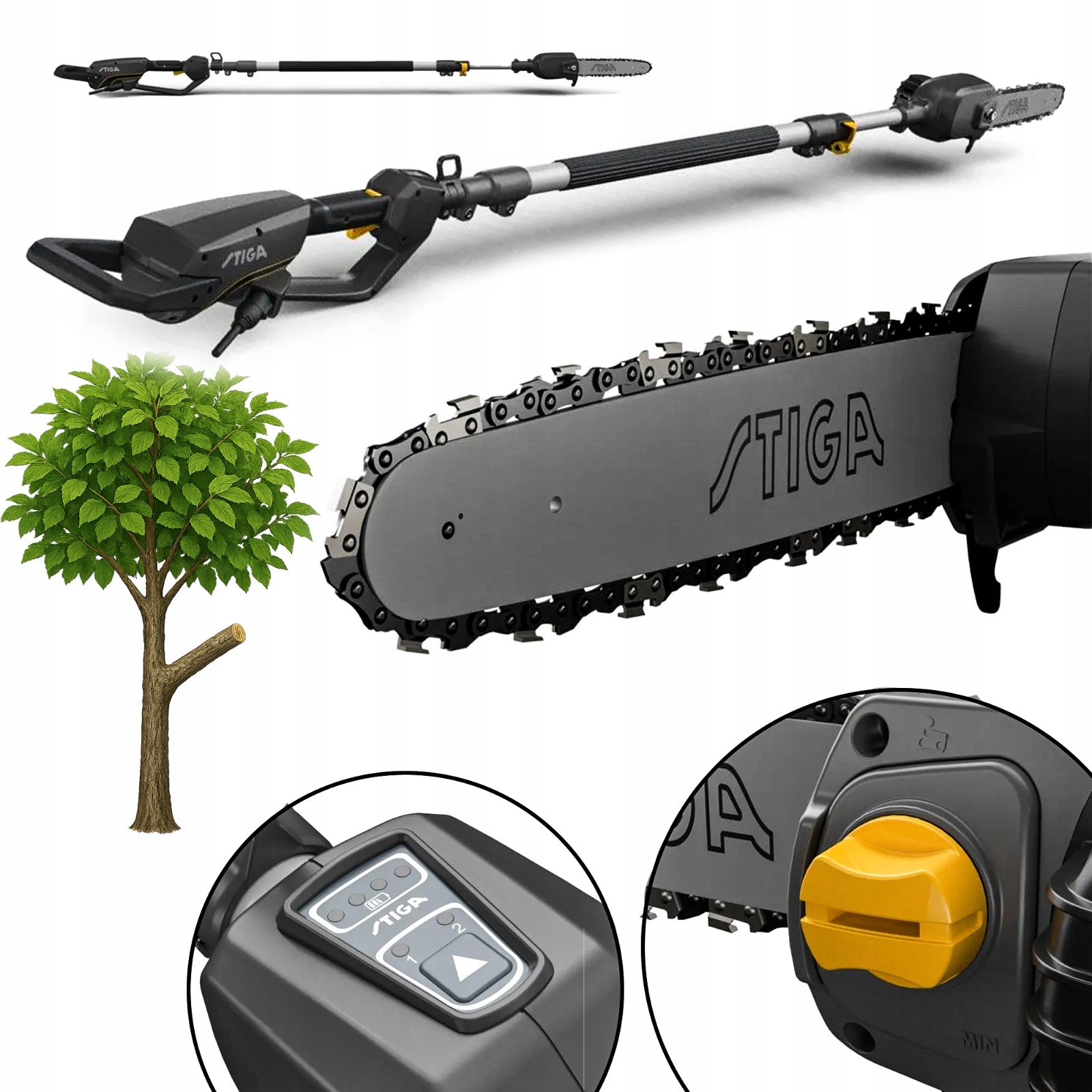 Podřezávací pila Stiga Ps 900e akumulátorová s výložníkem