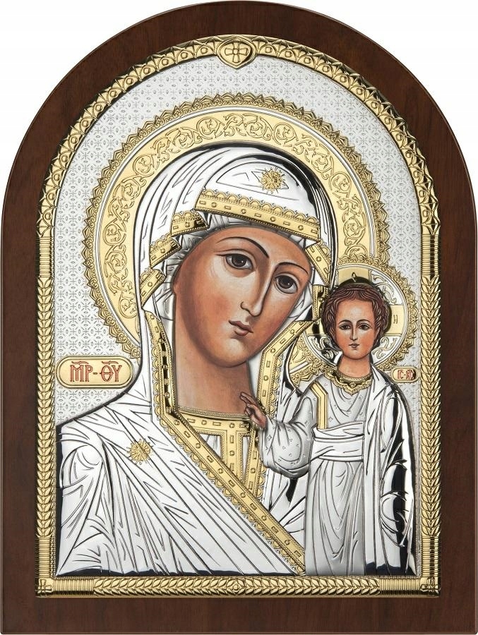 Gravírování Obraz Panna Maria Kazaňská 21,5 x 28,5 cm ikona Památka na Svatba