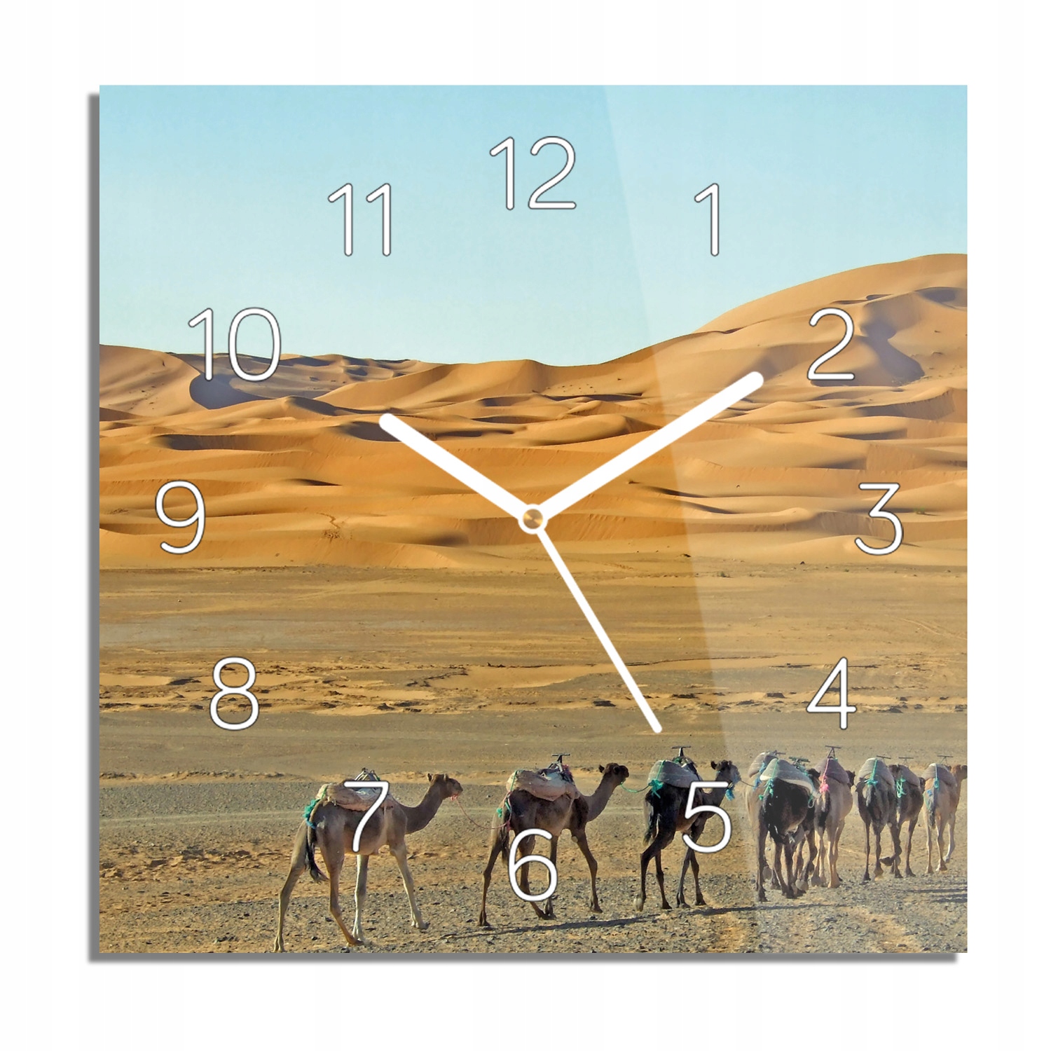 

Wielbłądy karawana foto-zegar nowoczesny 30x30
