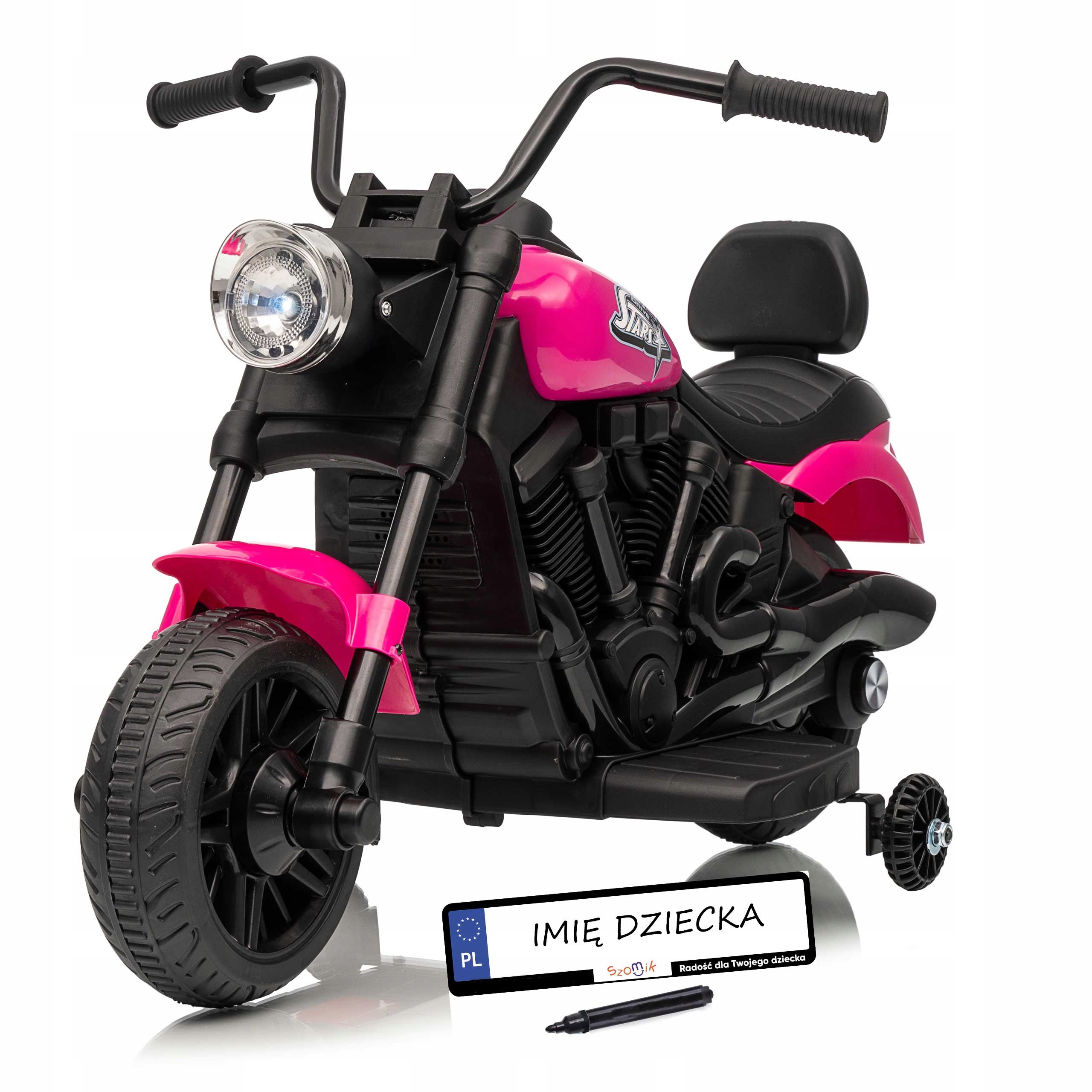 Motor na Akumulator Dla Dzieci Dźwięki Led Tablice