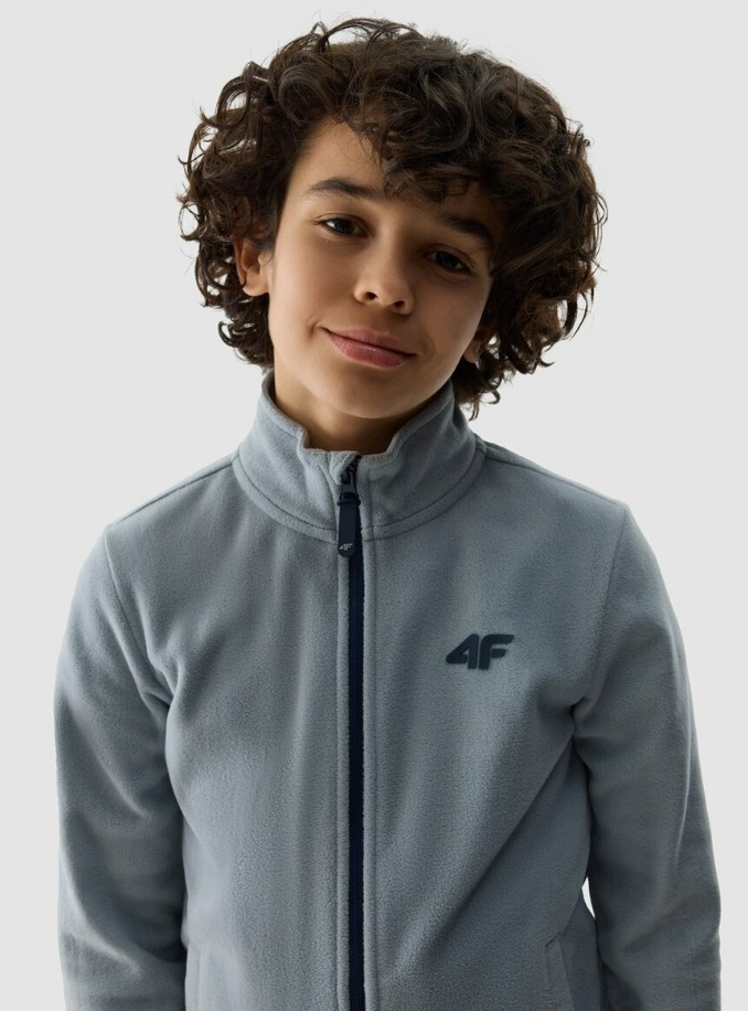 4F Bluza Polar Rozpinany Chłopięcy Jasny Niebieski r.128