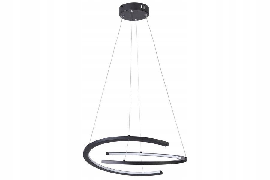 Závesná Led lampa Reality Ancor 30W IP20 čierna, dva polkruhy, 2400lm