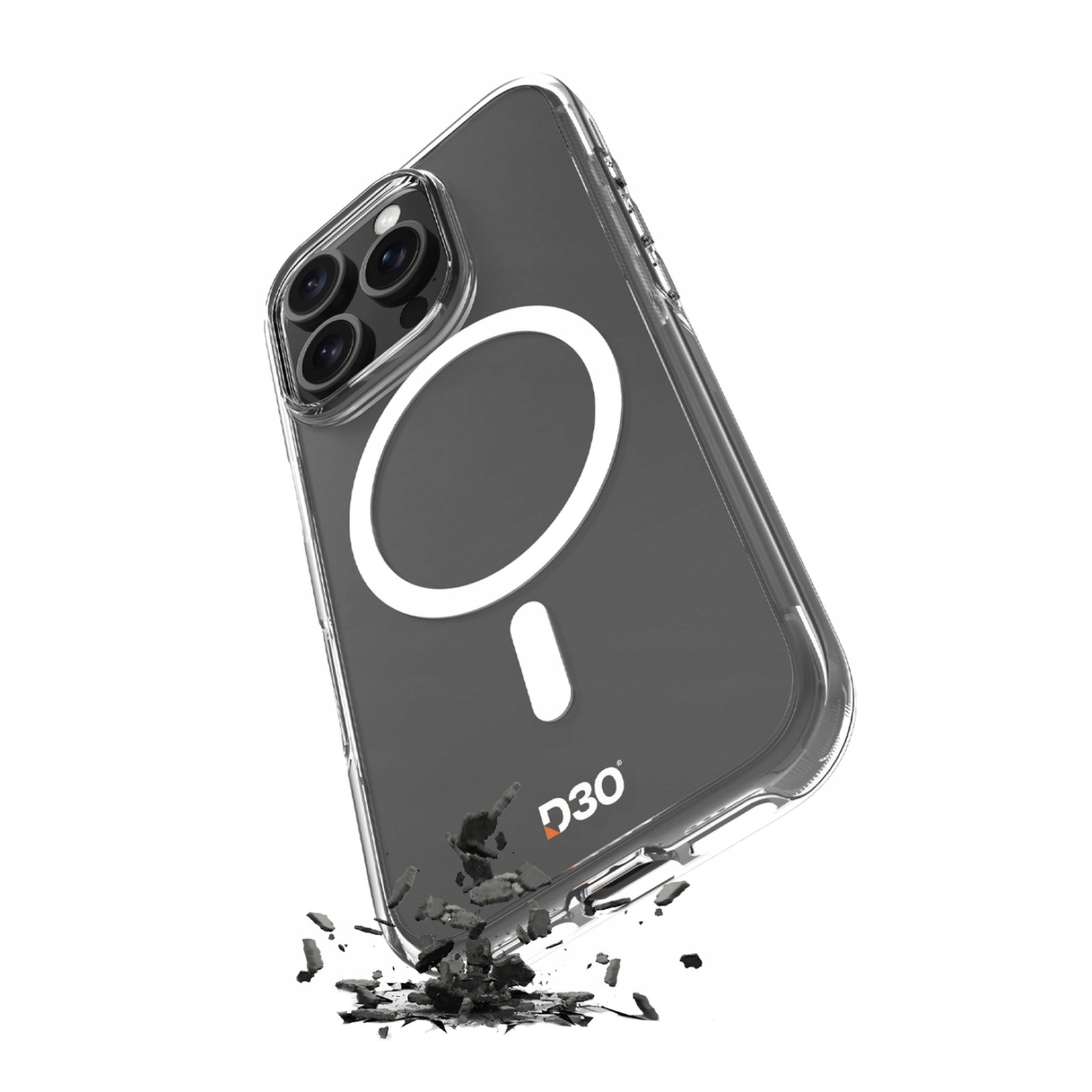 Pouzdro pro iPhone 16 Plus Impact Clear D3O MagSafe průhledné