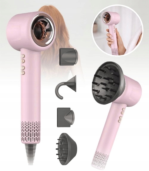 Moderní Vysoušeč Vlasů Nástavce Různé Nástavce Difuzér 5v1 Výkon 1600 W