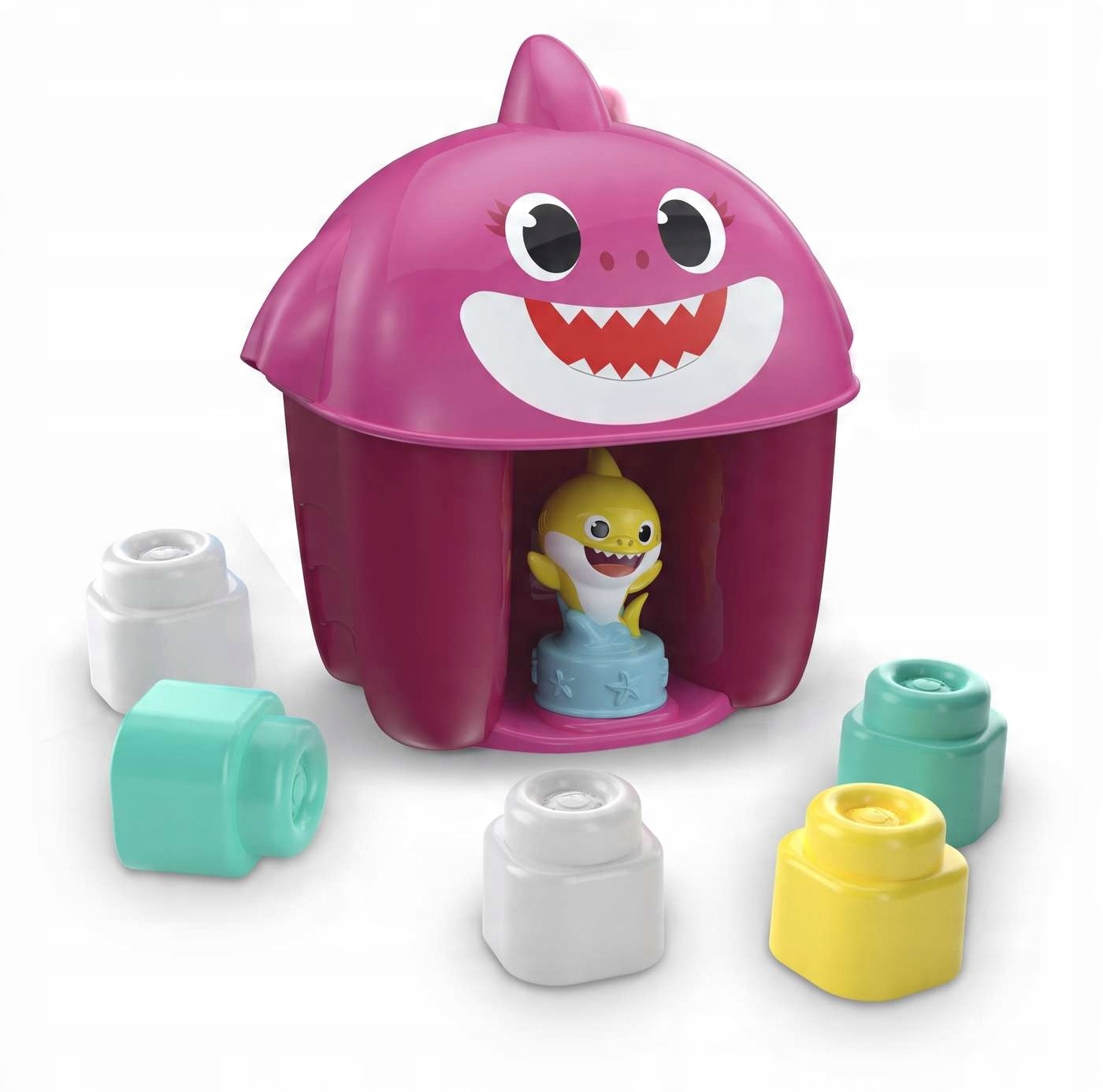 

Clemmy Baby Shark Wiaderko Różowe Miękkie Klocki