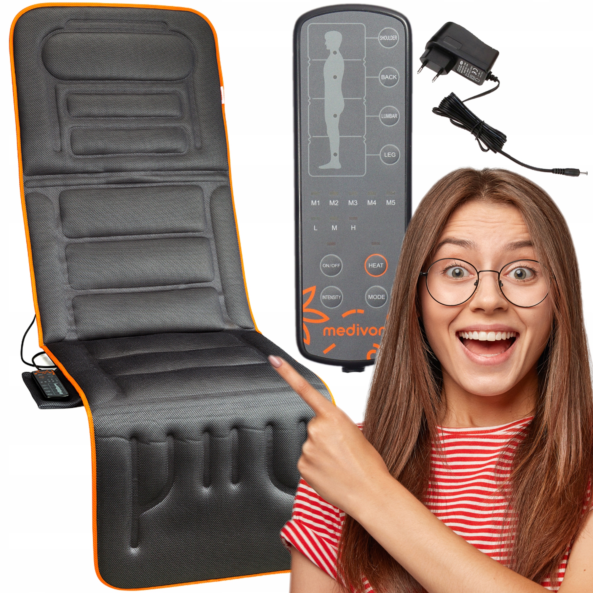 Mata Masująca Wibracyjna Podgrzewana Do Masażu Masażer Medivon Cosy Vibra