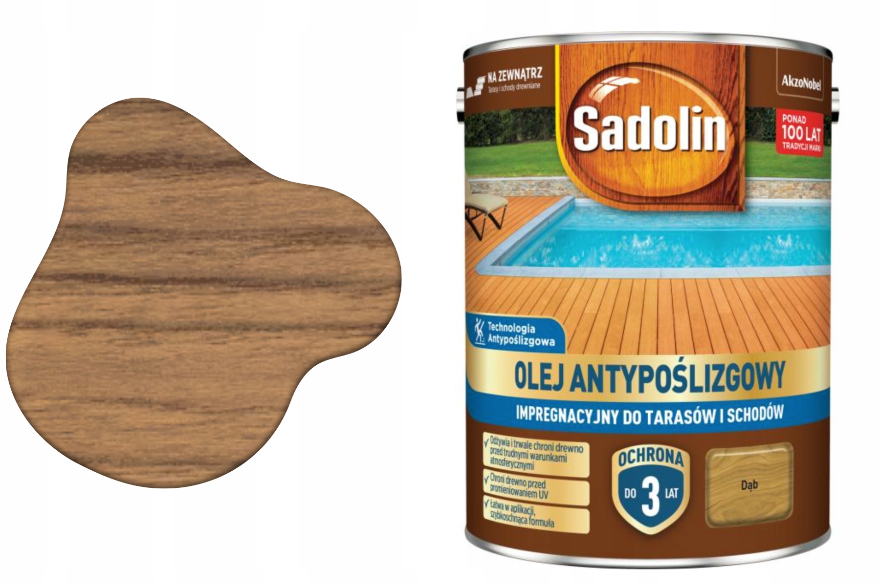 Olej antypoślizgowy impregnacyjny Dąb 4,5 L Sadolin