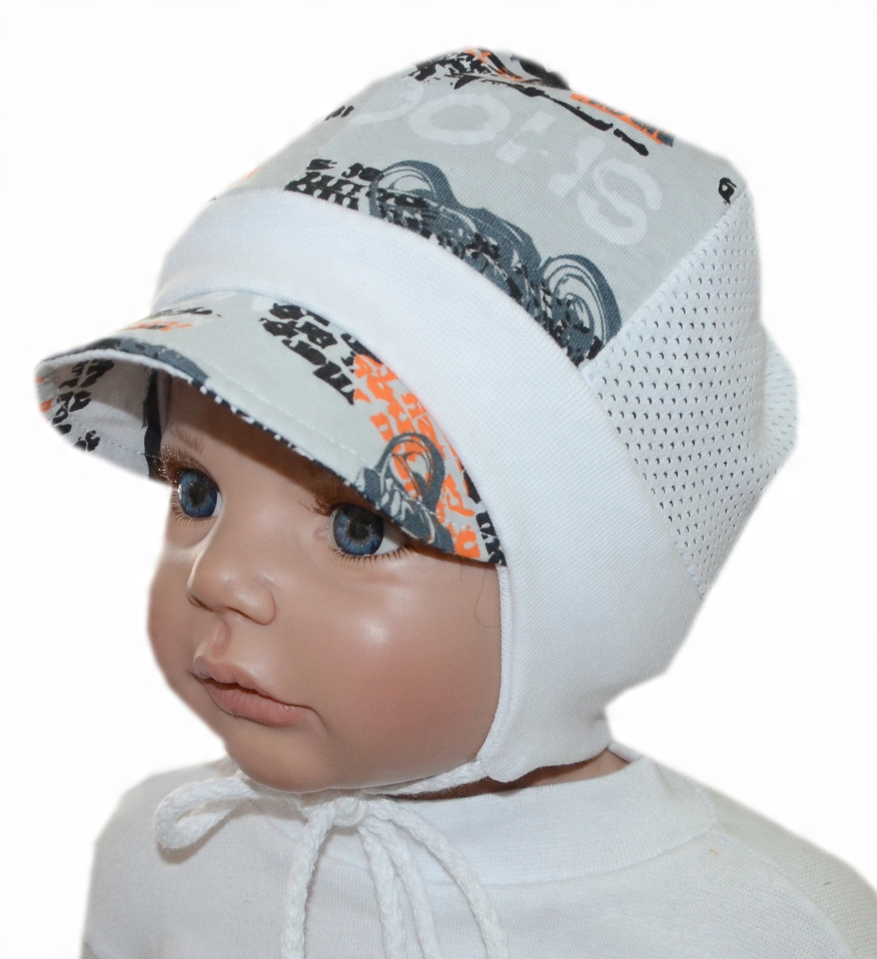

Letnia ażurowa czapka z daszkiem 37-41cm 1-5m
