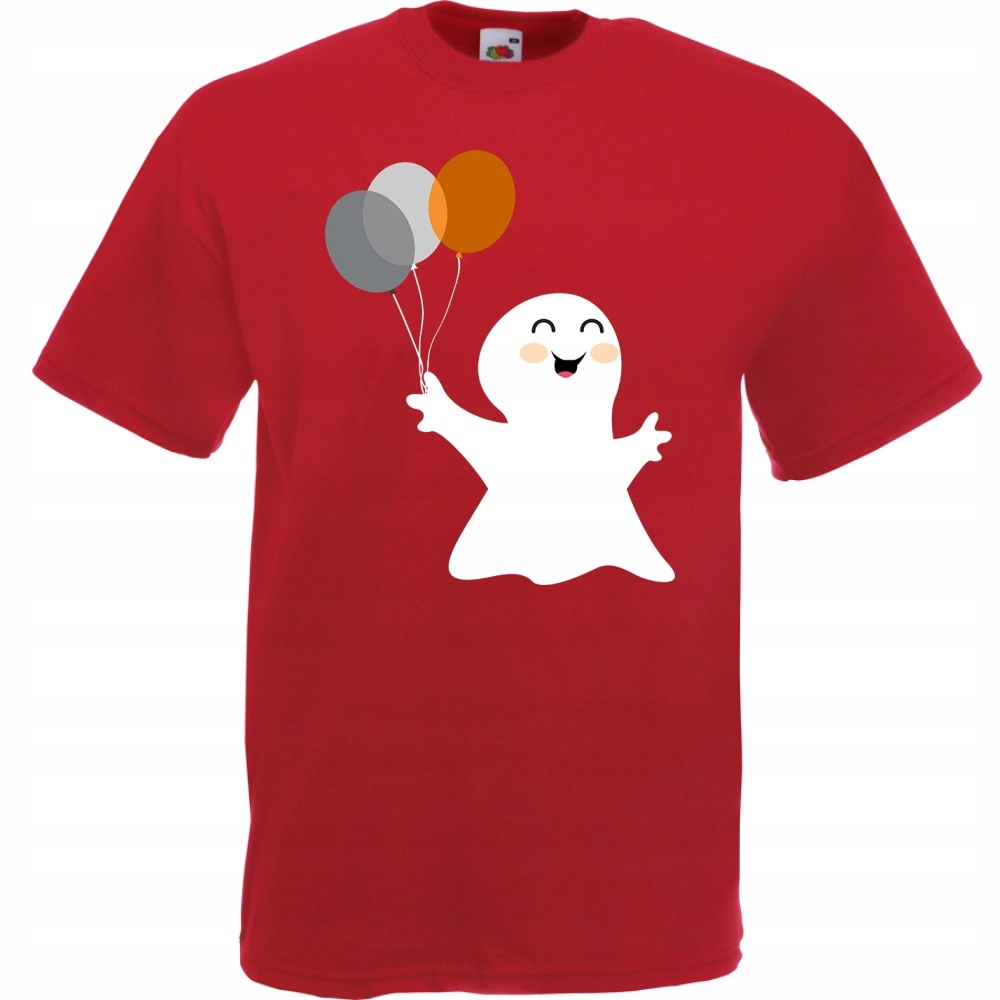 

Koszulka duch balony halloween S ceglana czerwona